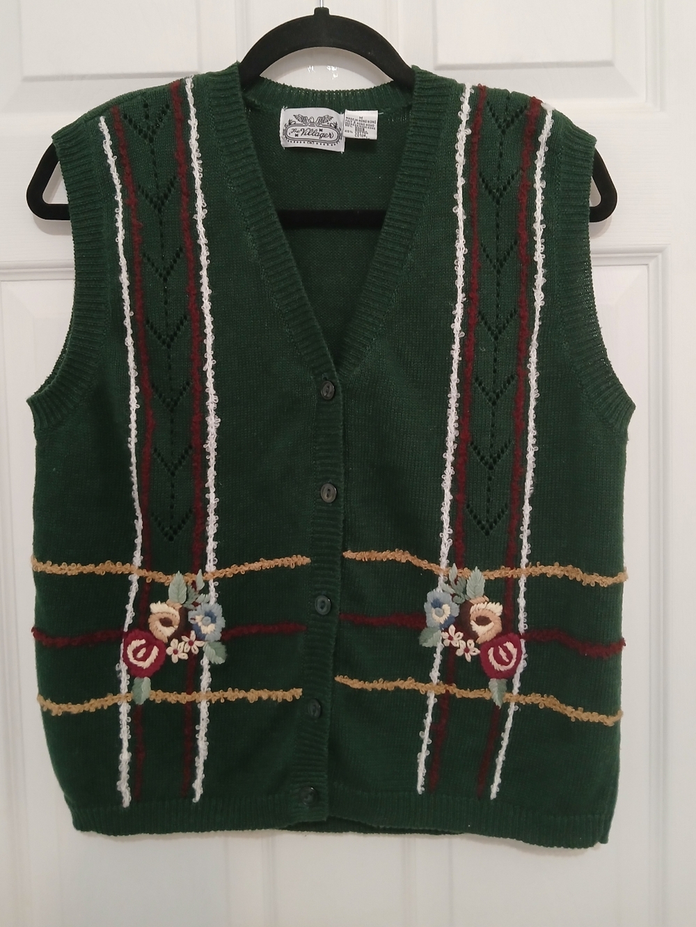 Vintage The Villager Knit Button-up Sweater Vest